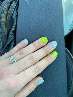 Couldn't be happier! #stpatricksdaydips I love Merry Nails!