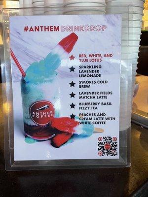 Anthem drink drop menu