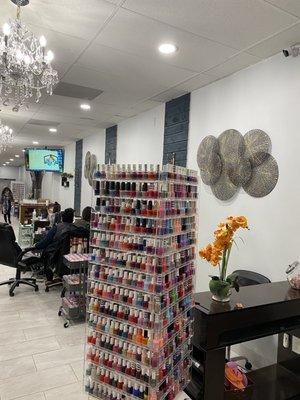 Standard nail polish rack!!! So many colors to choose from!