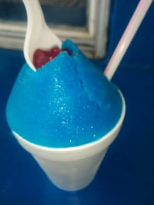 Blueberry Hill Cream Flavored Snowball.