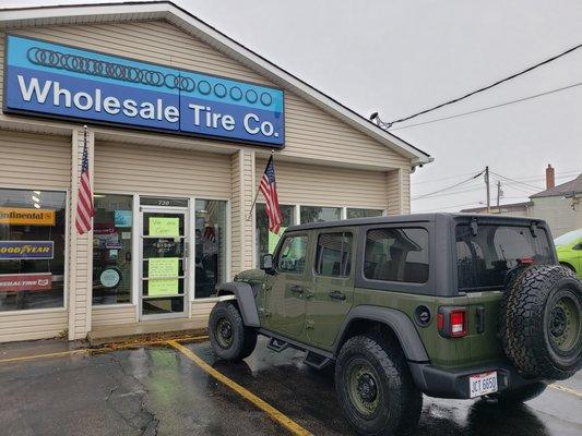 Custom wheels at Wholesale Tire Co in Warren, OH.