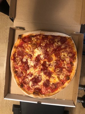 Extra pepperoni pizza