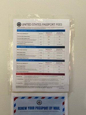 Passport fees