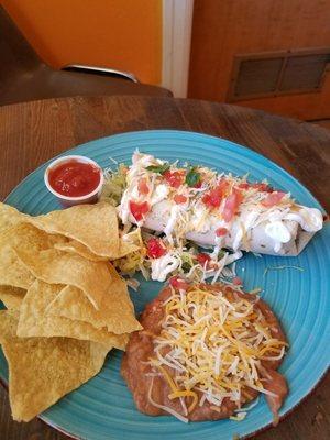 Chimichangas meal