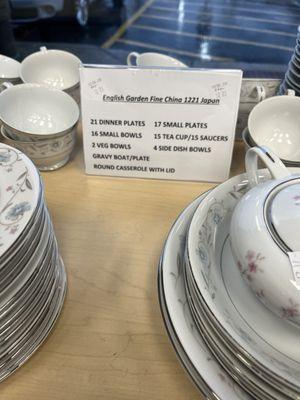 I have noticed that this place is getting very expensive. $250 for China set? It's almost as much as a brand new set for someone's wedding!