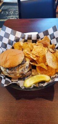 Mushroom Swiss. This is NOT a frozen patty. Very juicy, cooked perfectly.