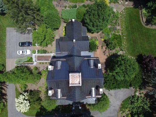 Pre Patina Copper Residential Re-Roof.