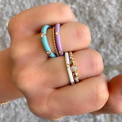 Enamel Rings and Fashion Rings