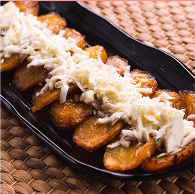 Fried Plantains w/ Cheese