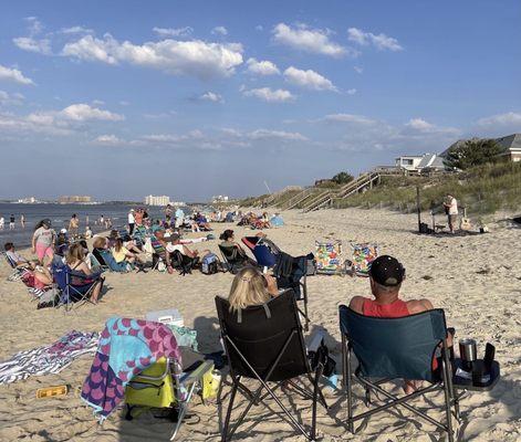 Music on the beach sponsored by the civic league