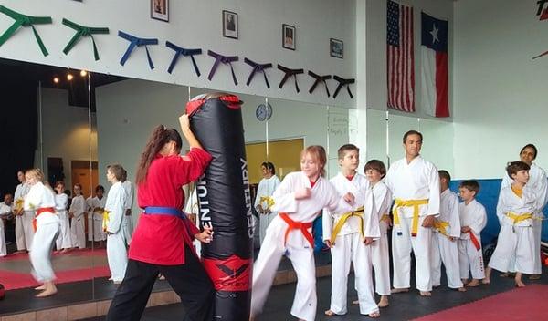 Family beginner class where parents and their kids can train together.