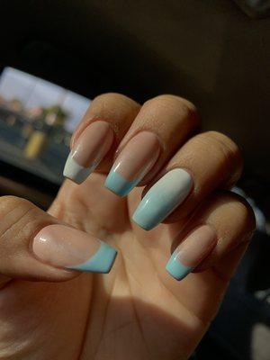 Beautiful nails for the summer love the execution of my idea(: