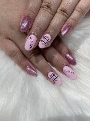 Be Mine Valentines Theme Nails