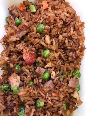 Pork Fried Rice.  The veggies were old and the pork was not fresh  We thought they cooked it at another time & had just reheated it.