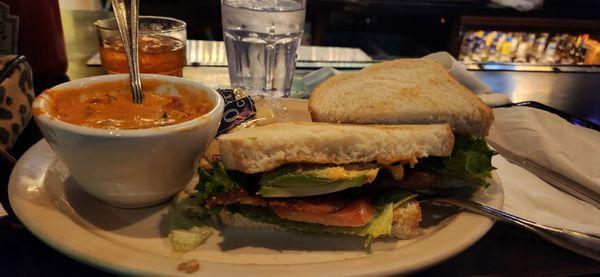 Tomatoe basil soup and BLTA