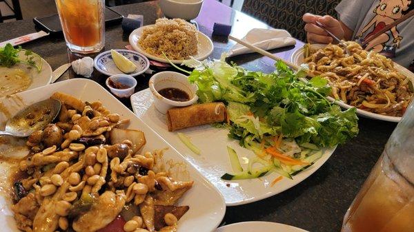 Kung Pao, spring rolls, and Japanese yaku