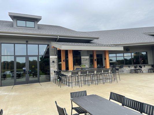 Another view of the new roof and siding at Lake Arrowhead golf course in Nekoosa, WI by ATeam Construction.