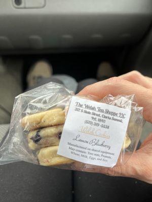 Lemon blueberry Welsh cookies