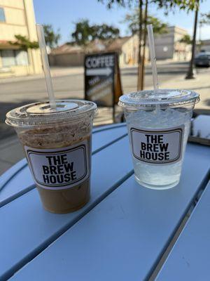 Horchata Latte and Cucumber Lemonade