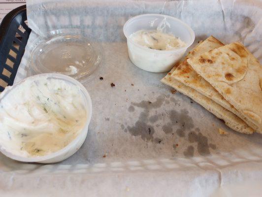 Pita and tzaziki app.  It was really good