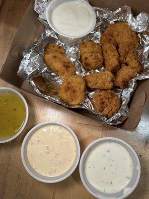 Chicken 1/2 Pound D.P. Dunkers and SIDE Jalapeno Ranch and SIDE Ranch and SIDE Garlic Butter