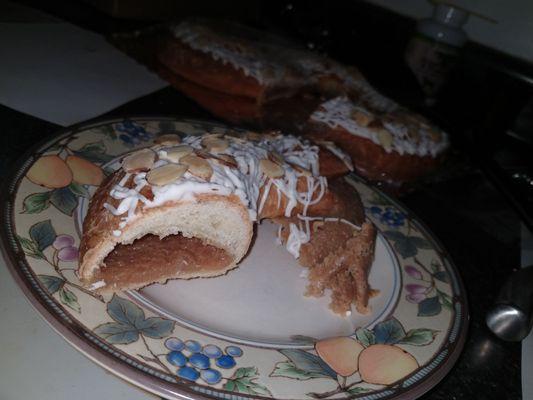 Inside of almond kringle