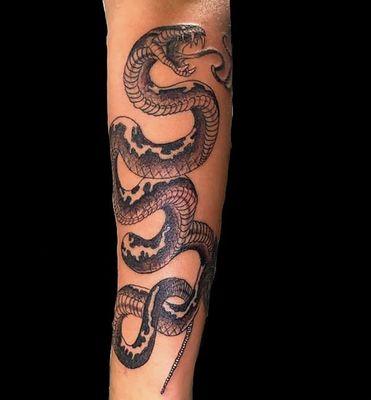 'Forearm Snake Tattoo'