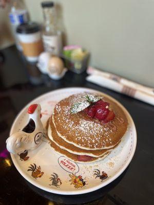 Strawberry cheesecake pancakes