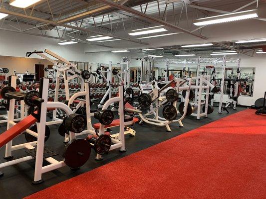 Weight room at Aim Fitness