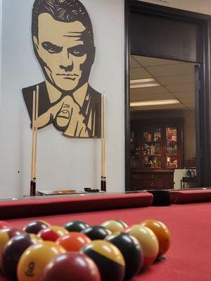 Come early for your appointment and have a game of pool, Cagney says so!