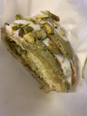 Pistachio filled King Cake