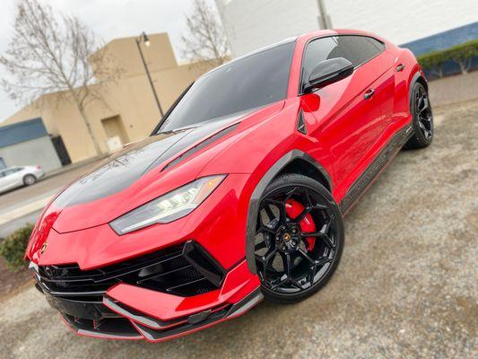 2023 Lamborghini Urus Performante tinted with Xpel Ceramic all around including windshield