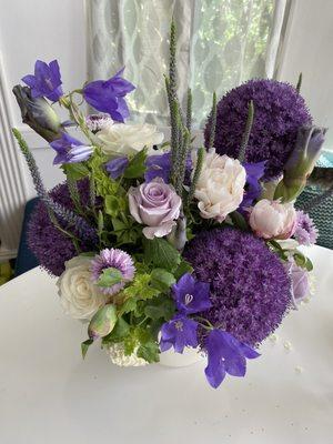 Purple bday flowers