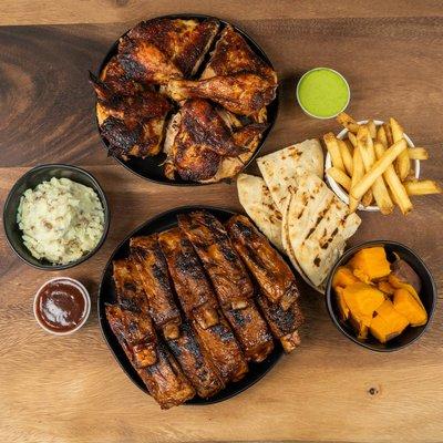 Try our chicken & ribs combos!!!