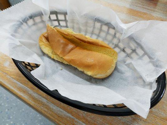 Offered a roll...when my roll came, it was a grilled HOT DOG BUN!!! SMH. #FatCityGuyInASmallCountryTown