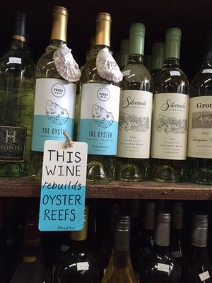 Every bottle of The Oyster Sauvignon Blanc funds the local restoration of 100 oysters to the wild!