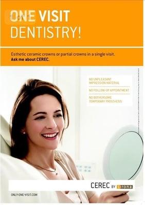 Cerec Dentist | One-Visit tooth crowns and restorations