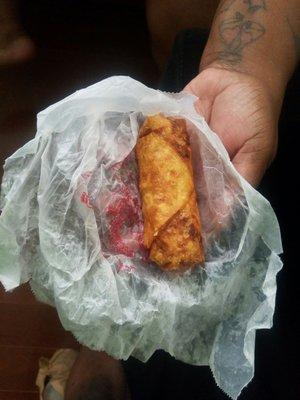 Shrimp egg roll. DELICIOUS!!!