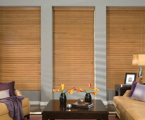 Wood & Faux Wood Blinds of All Stains and Paint Colors.