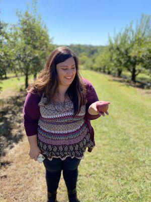 Stoked to pick apples