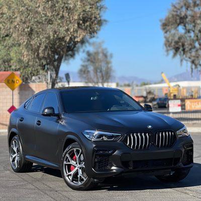 BMW X6 Wrapping In Satin Black