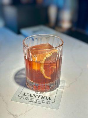 MICHELE'S OLD FASHIOND Bulleit Rye Whiskey, Ramazzotti Amaro, Angostura Bitters, Demerara Syrup