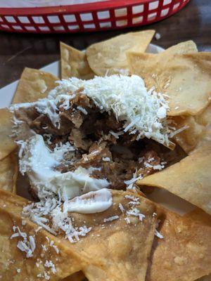 Chips and refried beans