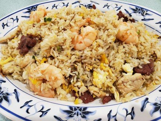 House Special Fried Rice with Shrimp, Chicken and Beef