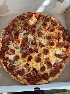 Light pepperoni and Half light sausage pepperoni