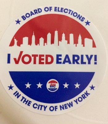 First Ever Early Voting in a Presidential Election in NYC is 2020. History Made! Posted 10/26/2020