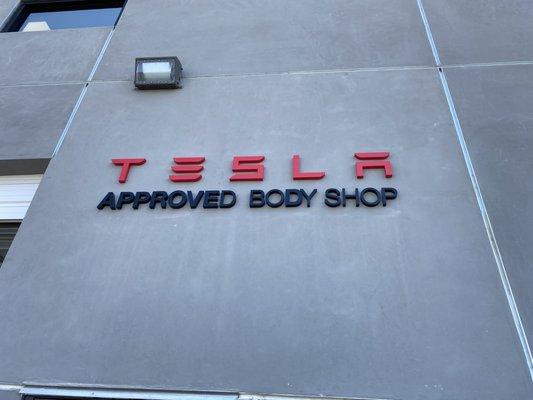 Certified Tesla approved body shop for structural repairs