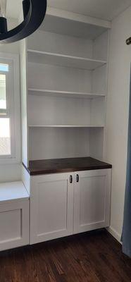 Cabinet and shelves - right