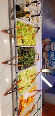 Salad and fruit section