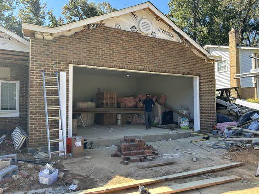 New construction 
Door and opener installation